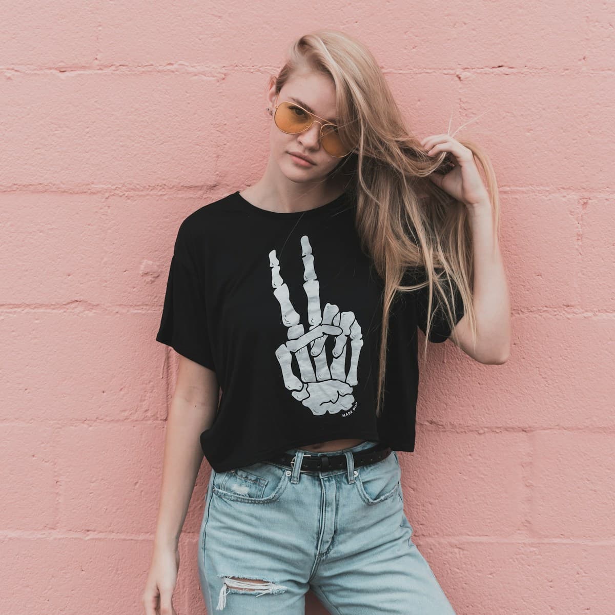 Hudson Rose Women's Relaxed V-Neck Tee front product photo